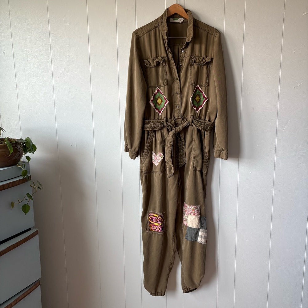 Anthropologie Jane Jumpsuit with Custom Patches - Picture 2 of 15